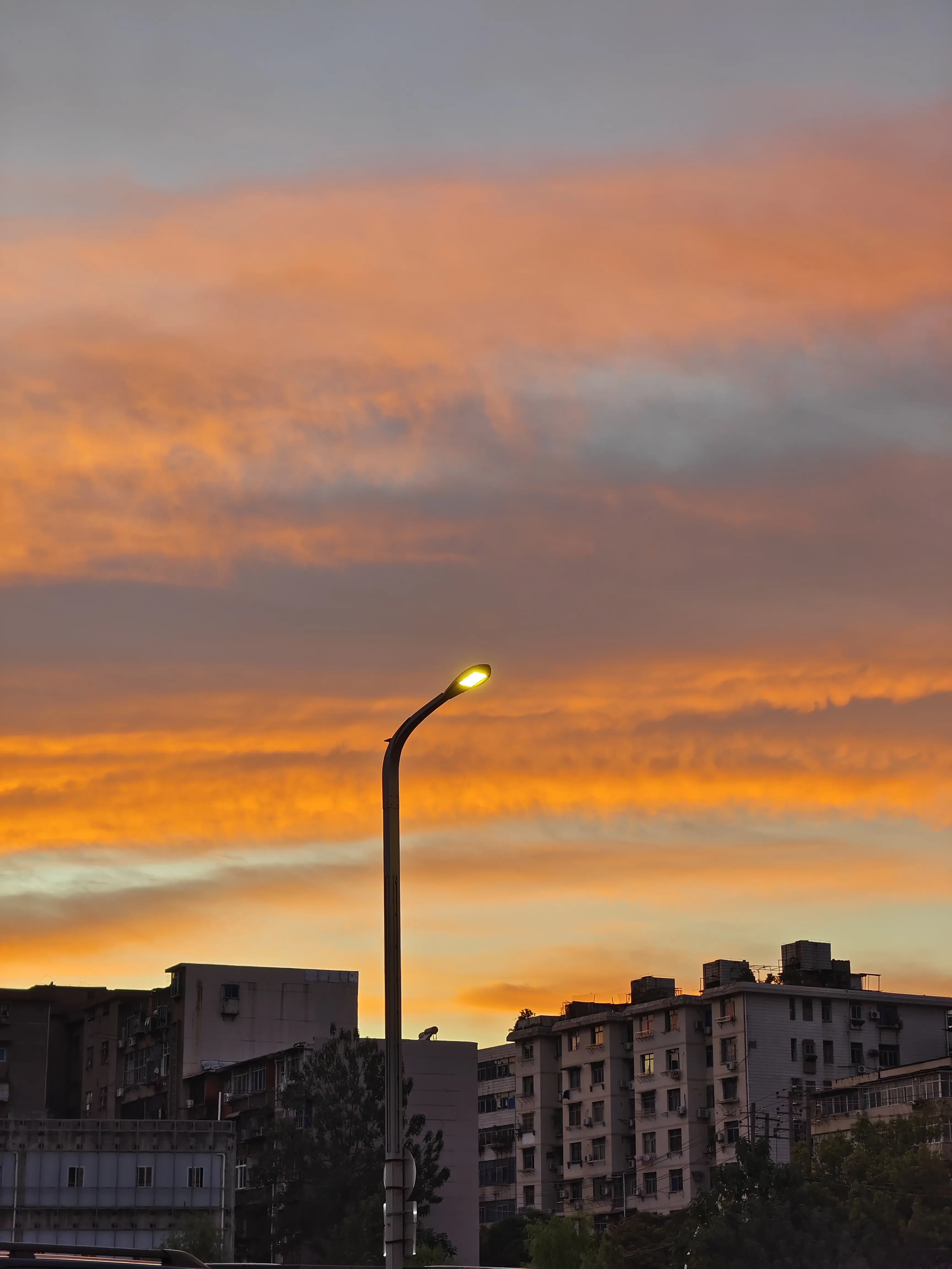 南昌晴天拍摄的夕阳照片