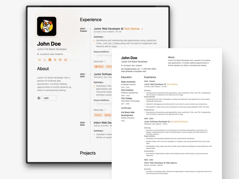 Portfolio CV